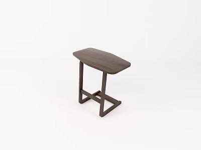 Minimalist Modern Wooden Side Table With Solid Wood Top And X Shaped Legs 3d model