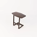 Minimalist Modern Wooden Side Table With Solid Wood Top And X Shaped Legs