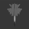 Gray Fighter Jet Model With Missiles And Number 162 On Dark Background