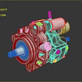 Industrial Mechanical Component With Silver Casing Black Base Gold Connectors And Shaft