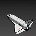 White NASA Space Shuttle Model With Red Logo And Detailed Design