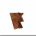 3D Red Rock Terrain Model With Winding Road And Undulating Landscape