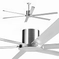 Modern Metallic Ceiling Fan With Multiple Blades For Home Indoor Use 3d model