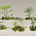 Indoor Landscape Indoor Landscape Courtyard Landscape Plant Pile Plant Combination Landscape Tree 3d model