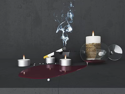 Modern candle lamp 3d model
