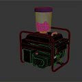 Black Generator With Transparent Purple Lid Purple Granules And Pink Handle