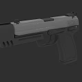 Modern Tactical Pistol With Black Grip And Metallic Body Design Features