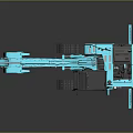 Turquoise Crawler Excavator With Black Cab And Front Bucket On Tracks