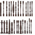 Various Styles Of Decorative Wooden Balusters For Staircase And Home Use