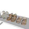 Stylish Summer Shoes With Crisscross Straps Beige Brown Leather Heeled Flat Design