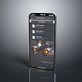 Modern Smartphone Home Screen Interface With App Folders And Vehicle