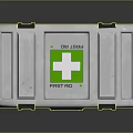 White First Aid Kit Pro With Green Cross Symbol And Durable Storage Case