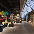 Modern Reception Area Interior Design With Stylish Desk Comfortable Seats And Decorative Lighting
