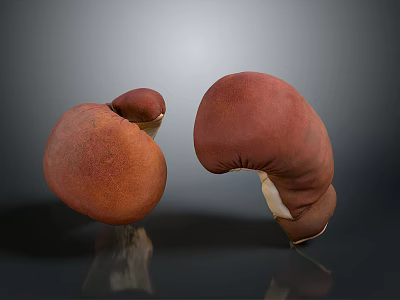 Brown Leather Boxing Gloves As Daily Living Essentials For Training And Fitness 3d model