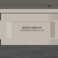 Modern Front Desk Background Wall Simple Background Wall Front Desk Reception Area Background Wall Company Front Desk Background Wall 3d model