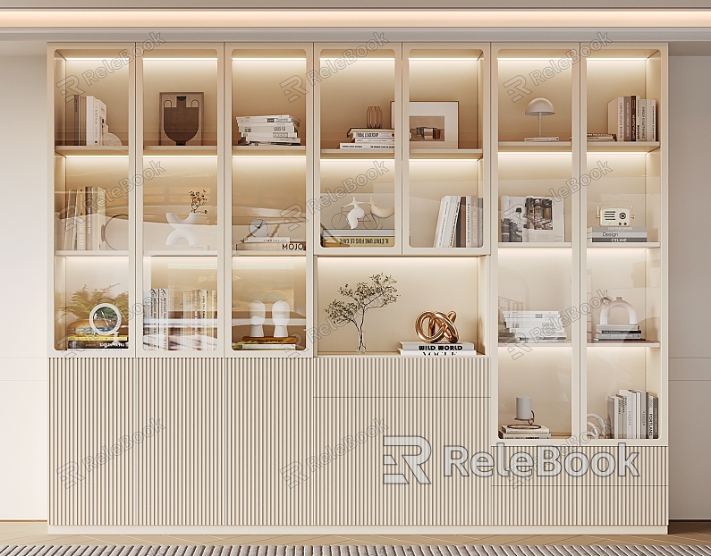 Modern Bookcase Cream Bookcase model