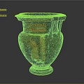 Ancient Greek Vase Sculpture With Carved Figures And Intricate Decorative Patterns