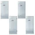 Modern Shower Sauna Design With Stainless Steel Shower Head And Glass Enclosure