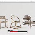Modern Leisure Chairs With Wooden Frame And Woven Seat Back Various Designs