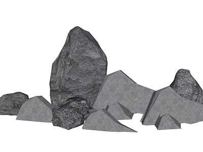 New Chinese-style schist rockery rock-like rock 3d model