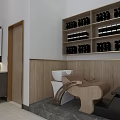 Bright Modern Beauty Salon Interior With Hairdressing Chairs Sofa Mirrors Lighting And Decorative Wall