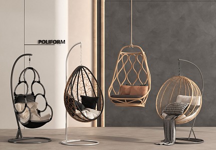 Modern Hanging Chair Modern Swing Chair Hanging Chair Rattan Hanging Chair 3d model