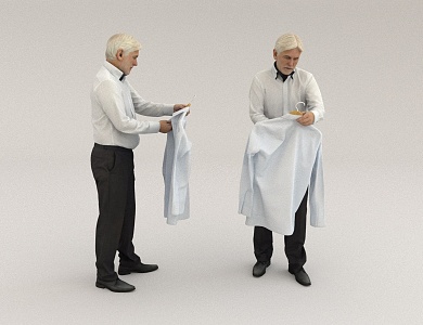 Clothing man fitting 3d model