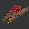 Sci-fi Tank Sci-fi Racing Cartoon Tank Sci-fi Vehicle 3d model