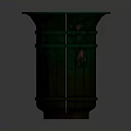 Building Exterior Decorative Metal Trash Can With Striped Design And Shiny Reflective Surface