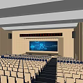 Multi-function Hall Report Hall 3d model