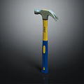 High Quality Hardware Hammer with Blue Yellow Handle and Steel Head for Home Use