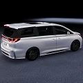 White Modern MPV Featuring Sleek Body Design Alloy Wheels And Front Grille