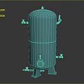 Blue Cylindrical Daily Use Storage Tank With Metal Fittings And Stand