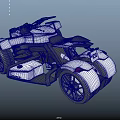 Sleek Modern Three Wheeled Motorcycle With Black Body And Large Alloy Wheels
