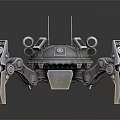 Detailed Mechanical Spider Robot With Multiple Metal Legs And Robotic Body