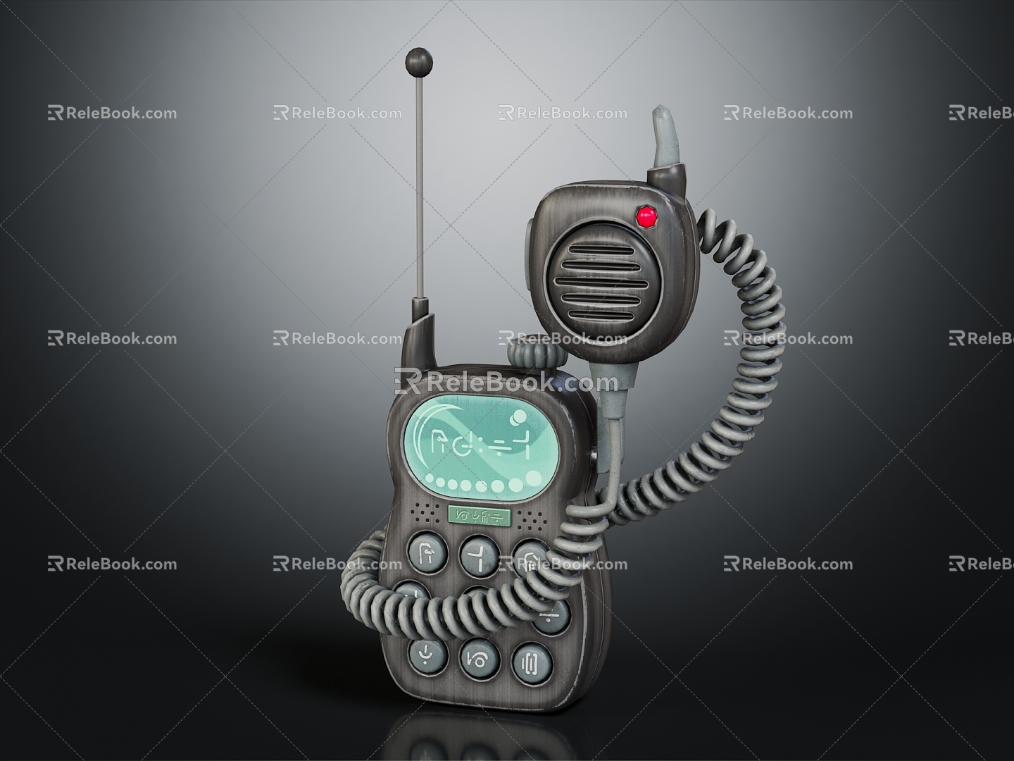 Modern walkie-talkie sci-fi walkie-talkie model