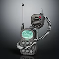 Vintage Doorbell Device With Antenna Display Screen Buttons And Coiled Cord