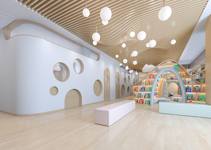 Modern Kindergarten Nursery Class 3d model