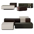 Modern Coffee Tables In Various Colors With Different Designs And Smooth Surfaces 3d model