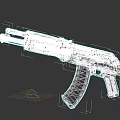 Modern Assault Rifle With Black Body And Detachable Magazine Design
