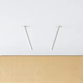 Modern White Downlights And Spotlights Mounted On Wall With Wooden Panel