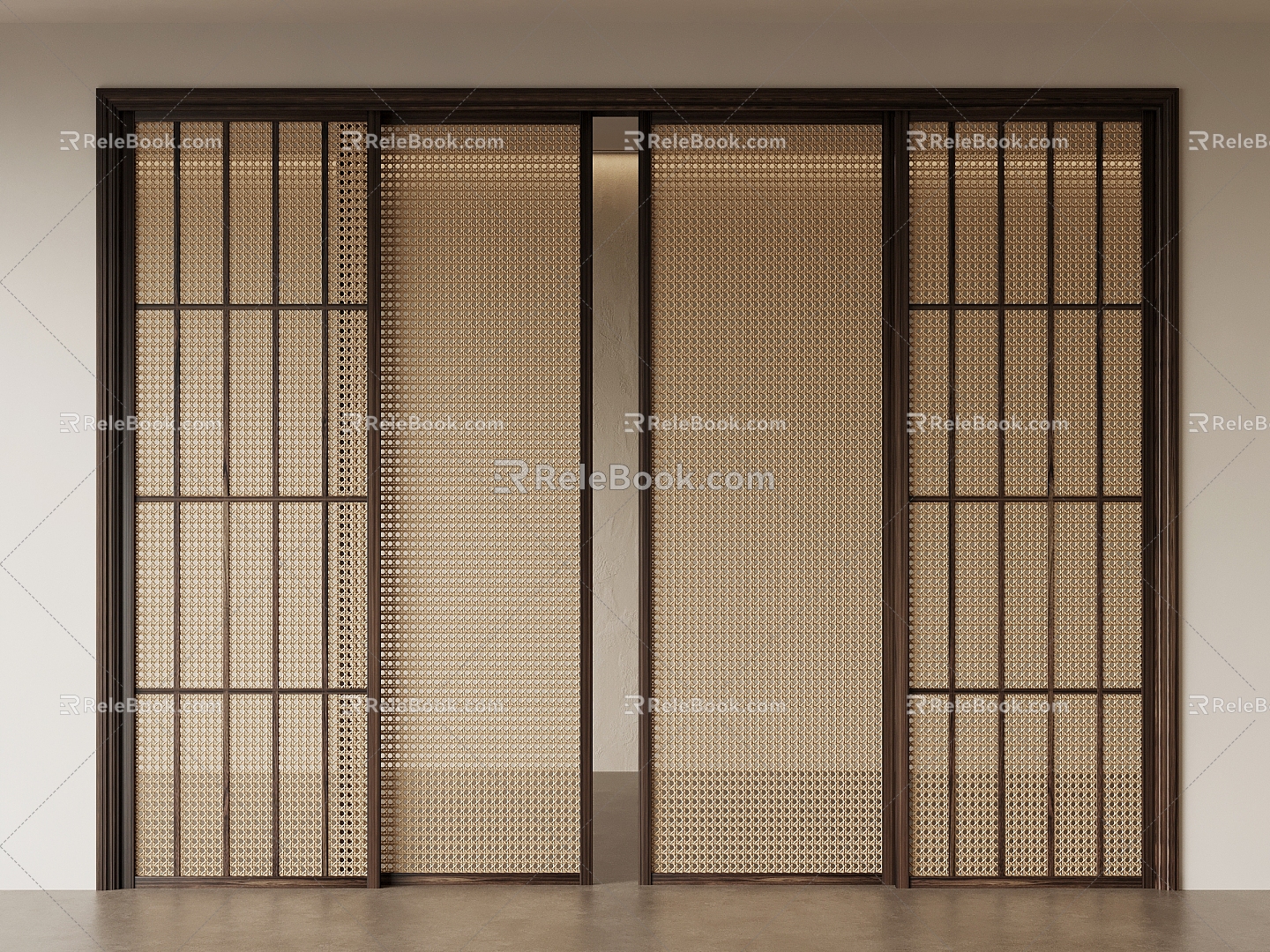 Quiet Wind Sliding Door 3d model