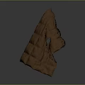 Brown Hooded Padded Outerwear With Draped Flaps And Structured Silhouette Design
