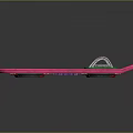 Vibrant Pink Skateboard For Daily Use With Colorful Patterns Green Accents And Yellow Details