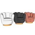 Modern single sofa collection 3d model