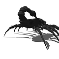 Black Electric Toy Scorpion With Realistic Pincers Tail And Red Eyes
