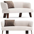 Beige Upholstered Sectional Sofa with Decorative Throw Pillows and Wooden Legs for Living Room