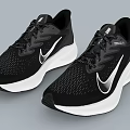 Black And White Running Shoes With Mesh Upper Breathable Athletic Design
