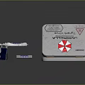 Household Spray With Umbrella Logo Metal Label And Red White Design