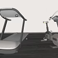 Modern Home Gym Fitness Equipment Treadmill And Exercise Bike For Indoor Workout